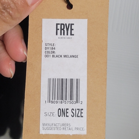 Frye NWT Black Textured 100% Wool Sacrf. - Picture 5 of 6